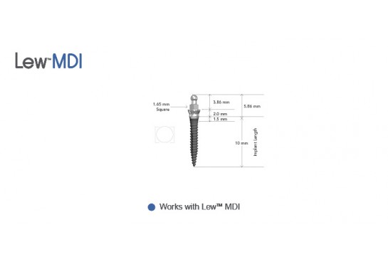 Lew™ MDI 2.0 mm O-Ball Collared Implants