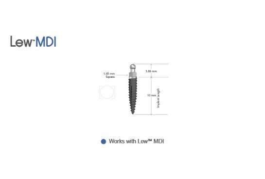 Lew™ MDI 2.5 mm O-Ball Non-Collared Implants