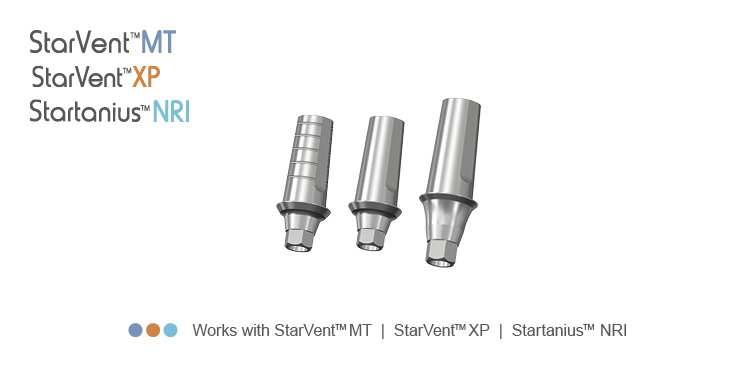 StarVent™ Hexed Cementable Abutment Titanium 